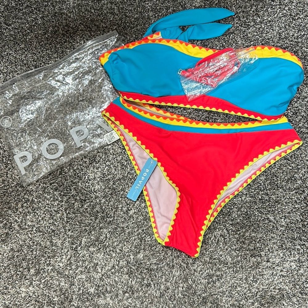 Popvil Bandeau Colorblock Bikini